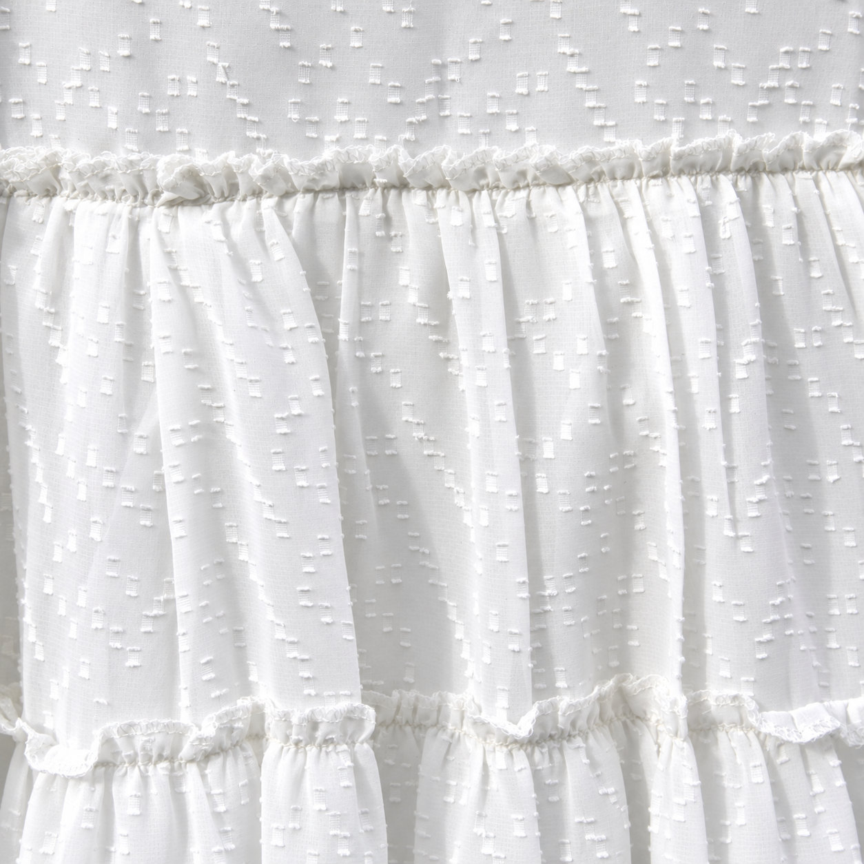 Frockwala Girls’ Ivory White Tiered Dress