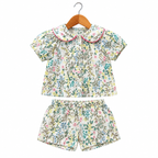 Frockwala Girls’ Pink Floral Cotton Co-ord Set