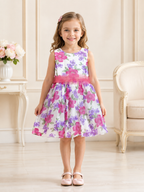 Floral Party Dress with Cotton Lining