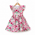 Pink floral baby girl dress