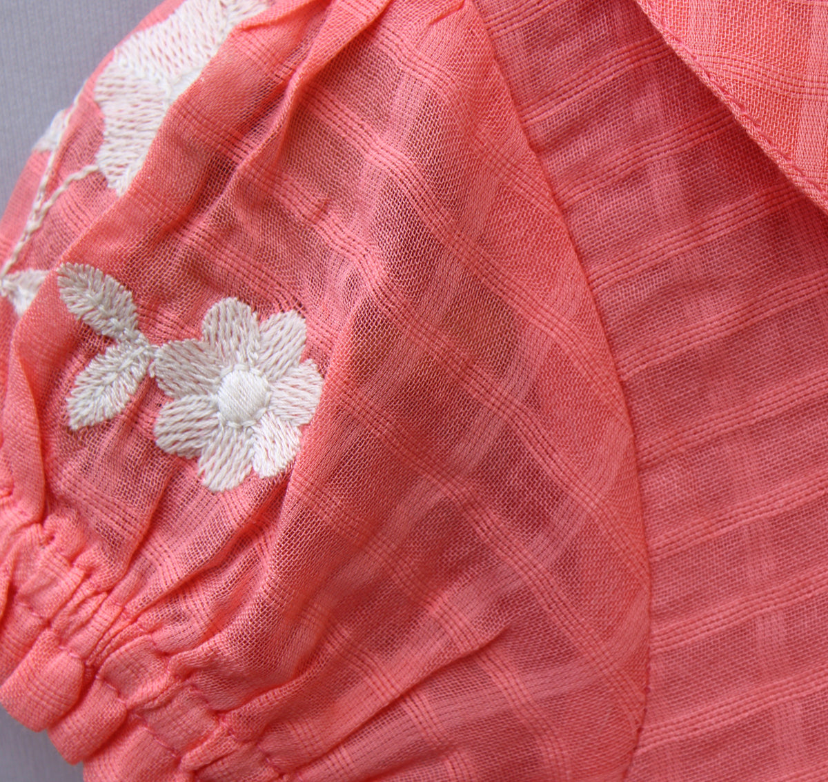 Pink cotton Embroidered frocks