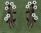 Vintage-inspired charm with this exquisite Olive Green Cotton Dress