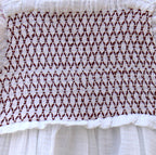 Gorgeous White Cotton Smocked Dress