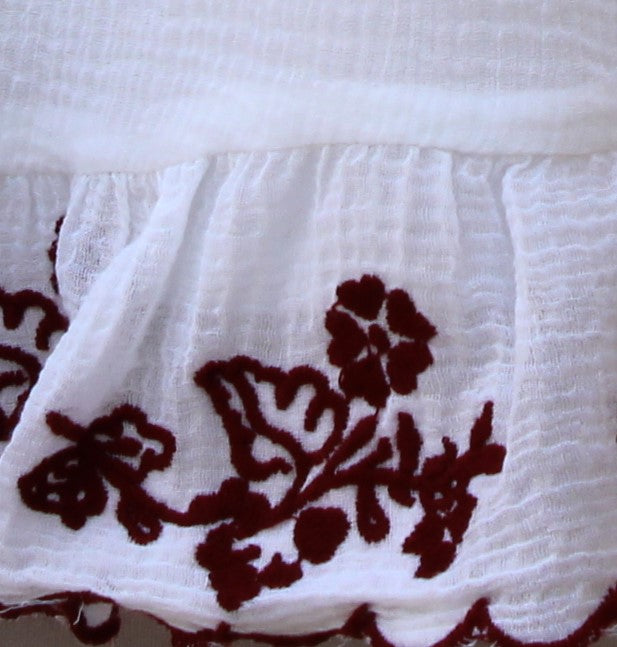Gorgeous White Cotton Smocked Dress