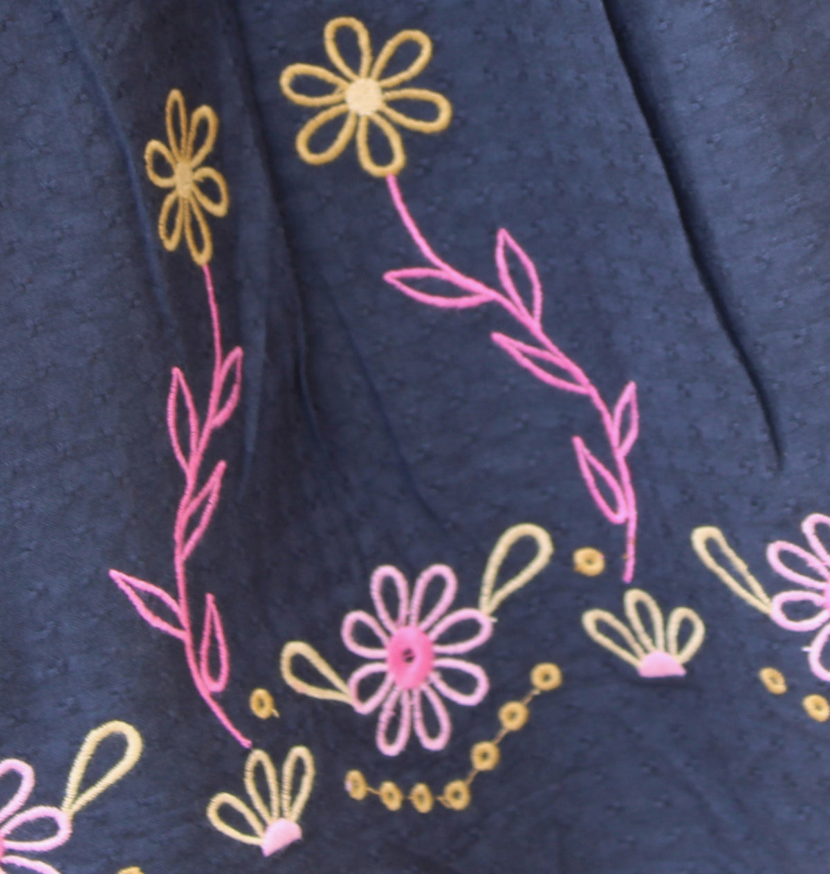 Beautiful Navy Blue Cotton Dress