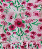 Pink floral baby girl dress