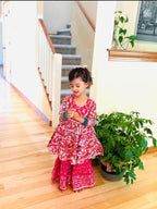 Girls ethnic tiered sharara suit 2-10Y