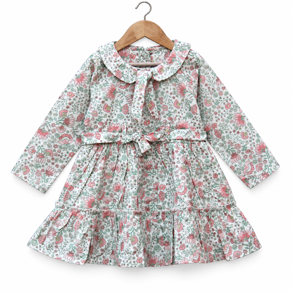 Cotton Floral Long Sleeve Frock