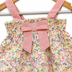Floral Printed Cotton Top with Striped Bloomer Set for Baby Girls