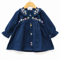 Floral Embroidery & Ruffled Collar