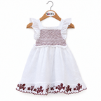 Gorgeous White Cotton Smocked Dress