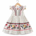Pure Cotton Baby Girl Embroidered Frock