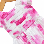 Frockwala Baby Girls Pink Floral Party Dress – Flare Style