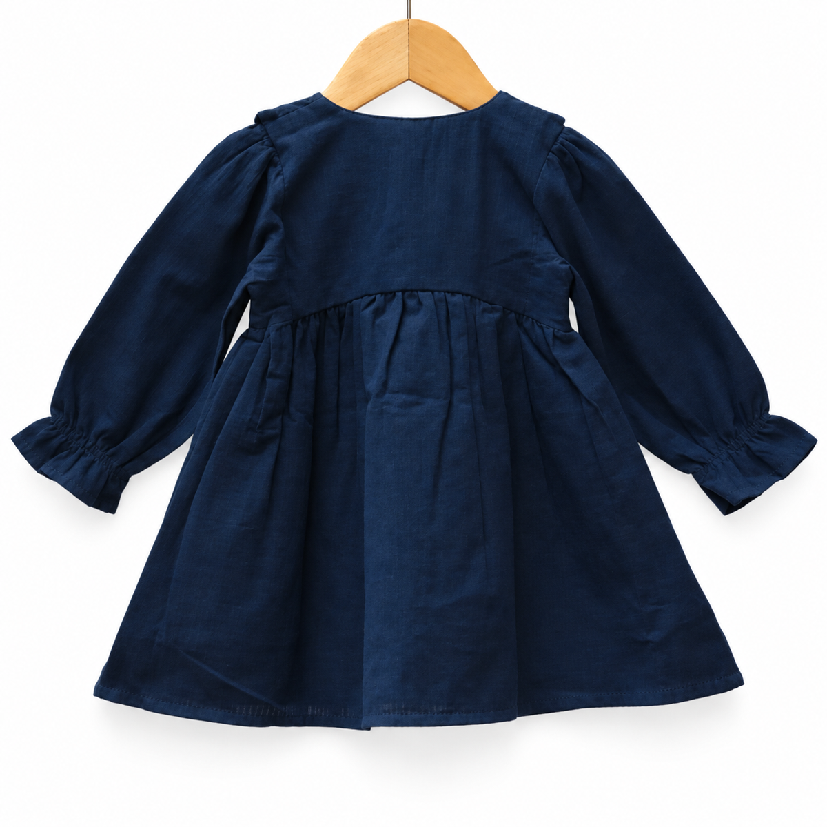 Floral Embroidery & Ruffled Collar
